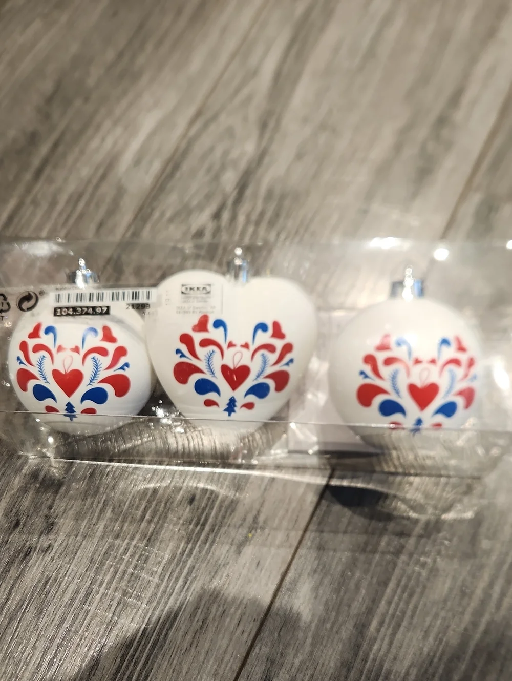 NWT IKEA Set Of 3 Christmas Ornaments